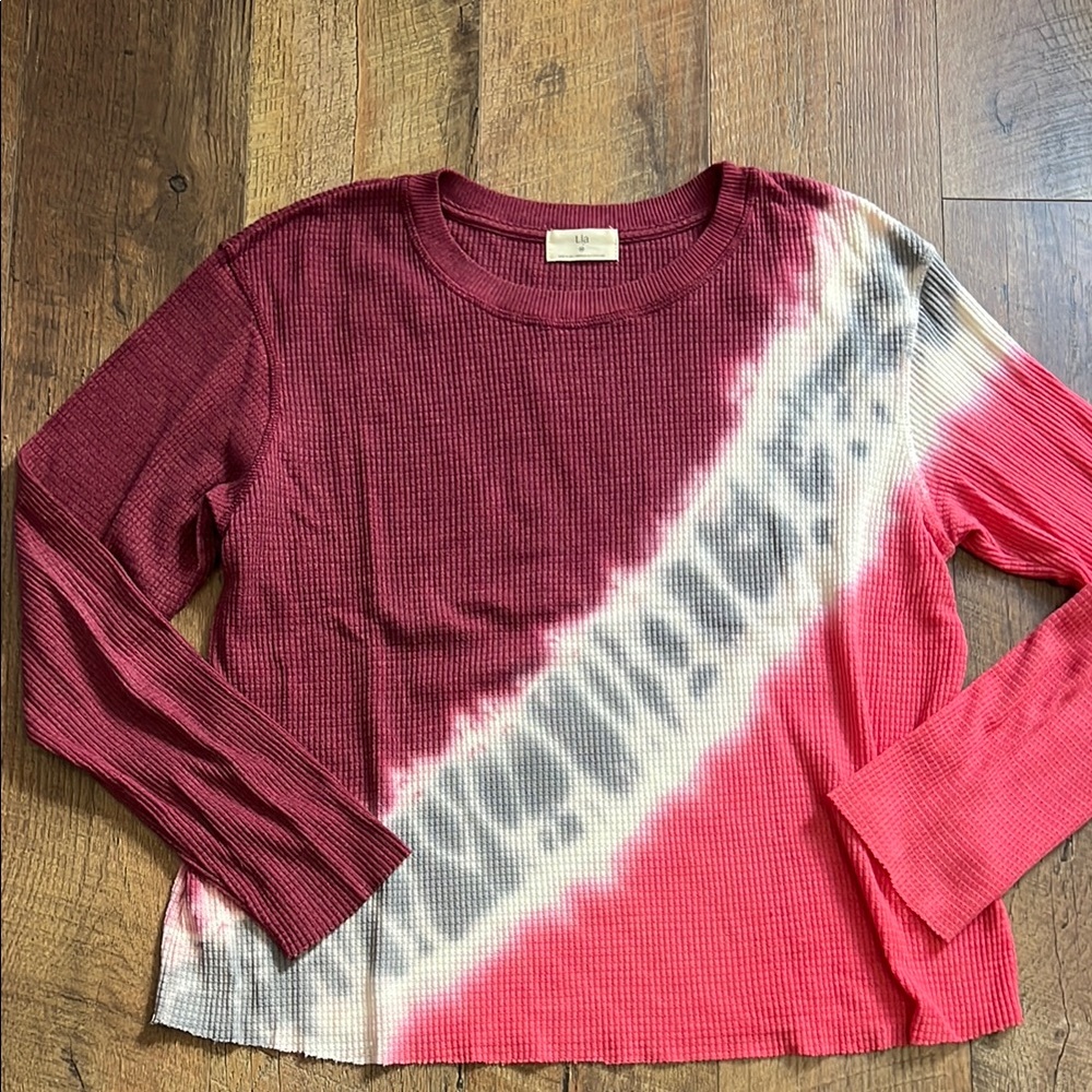 Urban Outfitters Red and Gray Long Sleeve Tee
